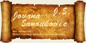 Jovana Samouković vizit kartica